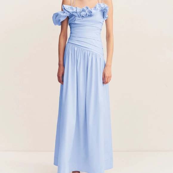 Shona Joy Dresses & Skirts - Shona Joy 'Maiori' Bubble Sleeve Maxi Dress in Cornflower Blue (NWT)